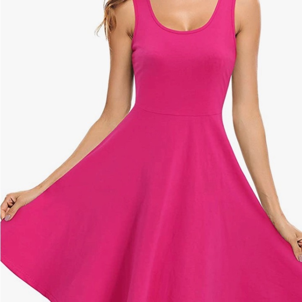 Hot Pink A-Line Dress